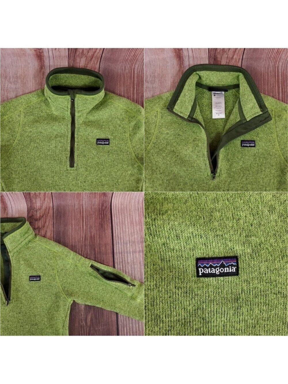 Patagonia Womens Size XS Better Sweater 1/4 Zip Pullover Green 25616 - Picture 9 of 14